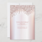 シックガーリードレスドリップバラ金ゴールド輝きグラデーションi 招待状 (裏面)