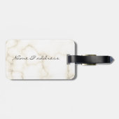 シックガーリーハート、大理石 – パーソナライズされた ラゲッジタグ (裏面横)