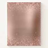 シックガーリーバラ金ゴールドグリッターメタリックモノグラム ノートブック (裏面)