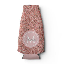 シックガーリーバラ金ゴールドグリッターモノグラムパーソナライズされた