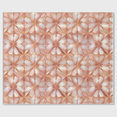 シックガーリーバラ金ゴールドパール抽象芸術花 ラッピングペーパー (フラット)