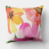 シックガーリーバラ金ゴールドピンクフローラ牡丹 クッション (裏面)