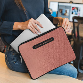 シックガーリーバラ金ゴールド名タイポグラフィモノグラムの ラップトップスリーブ