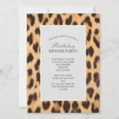 シックガーリーヒョウ印刷サファリ誕生日パーティー (裏面)