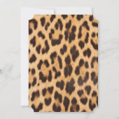 シックガーリーヒョウ印刷サファリ誕生日パーティー 招待状 (裏面)