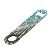 シックガーリーヒョウ印刷ブルーグリッター スピード栓抜き (裏面アングル)