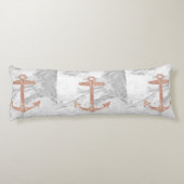 シックガーリービーチバラ金ゴールドいかりホワイトマーブル ボディピロー (裏面)