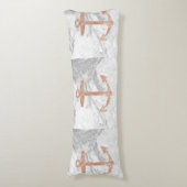 シックガーリービーチバラ金ゴールドいかりホワイトマーブル ボディピロー (正面縦)