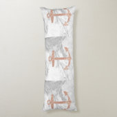 シックガーリービーチバラ金ゴールドいかりホワイトマーブル ボディピロー (裏面 (縦))