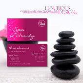 シックガーリーピンクきらめくグリッタースターとロゴ 名刺