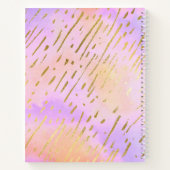 シックガーリーピンクと金ゴールドグラム ノートブック (裏面)