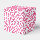 シックガーリーピンクアンドホワイトレオパード誕生日 フェイバーボックス (裏面サイド)