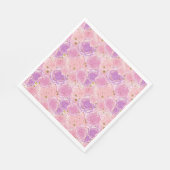 シックガーリーピンクグリッターバラ スタンダードランチョンナプキン (角)