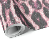 シックガーリーピンクヒョウアニマルプリントグリッター画像 ラッピングペーパー (ロールコーナー)