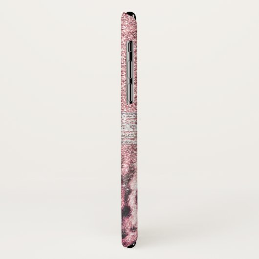 シックガーリーピンクヒョウアニマルプリントグリッター画像 Case-Mate iPhoneケース (裏面/左)