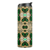 シックガーリーファッションアートデコ金ゴールドエメラルドグリーン タンブラー (回転左)