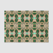 シックガーリーファッションアートデコ金ゴールドエメラルドグリーン 薄葉紙 (正面)