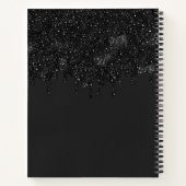 シックガーリーブラックグリッタードリップスモノグラム ノートブック (裏面)