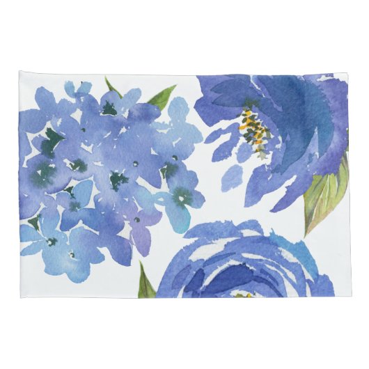 シックガーリーブルーフローラ牡丹アジサイ 枕カバー (裏面-右)