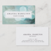 シックガーリーブルー《写真》ぼけ味グリッターファッションと美しい 名刺 (正面/裏面)