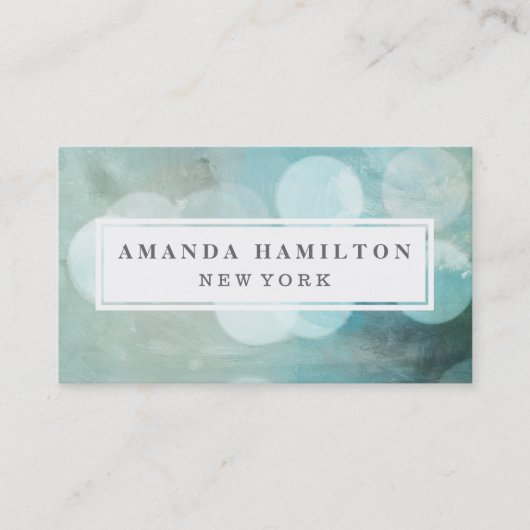 シックガーリーブルー《写真》ぼけ味グリッターファッションと美しい 名刺 (正面)