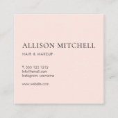 シックガーリープロフェッショナルスクエアビジネスカード スクエア名刺 (裏面)