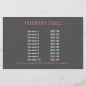 シックガーリーマエレガントニキュア爪、 ネイルネイルサロン チラシ (裏面)