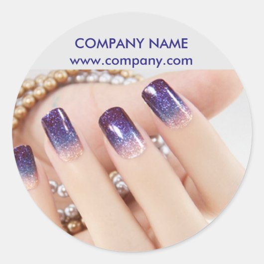 シックガーリーマエレガントニキュア爪、 ネイルネイルサロン ラウンドシール (正面)