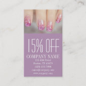 シックガーリーマエレガントニキュア爪、 ネイルネイルサロン 割引カード (正面)