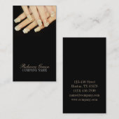 シックガーリーマエレガントニキュア爪、 ネイルネイルサロン 名刺 (正面/裏面)
