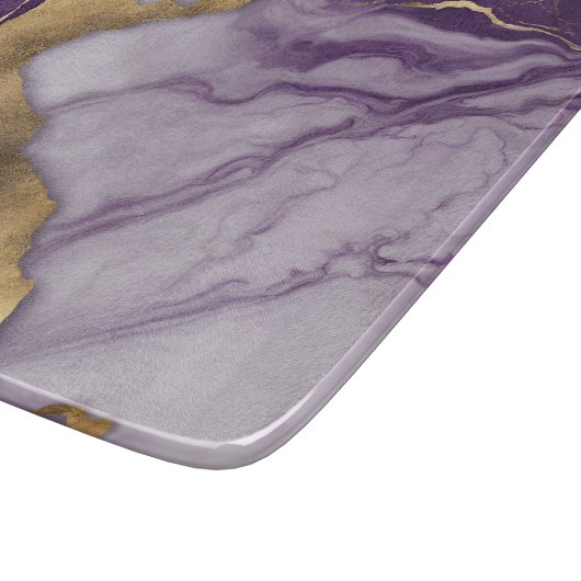 シックガーリーミニマリストスカンジナビア紫大理石 カッティングボード (角)