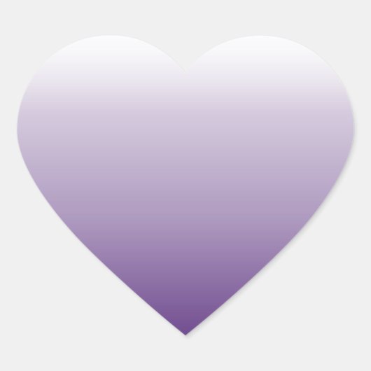 シックガーリーミニマルグラデーション薄紫ラベンダーパープル ハートシール (正面)