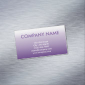 シックガーリーミニマルグラデーション薄紫ラベンダーパープル マグネット名刺 (インサイチュ)