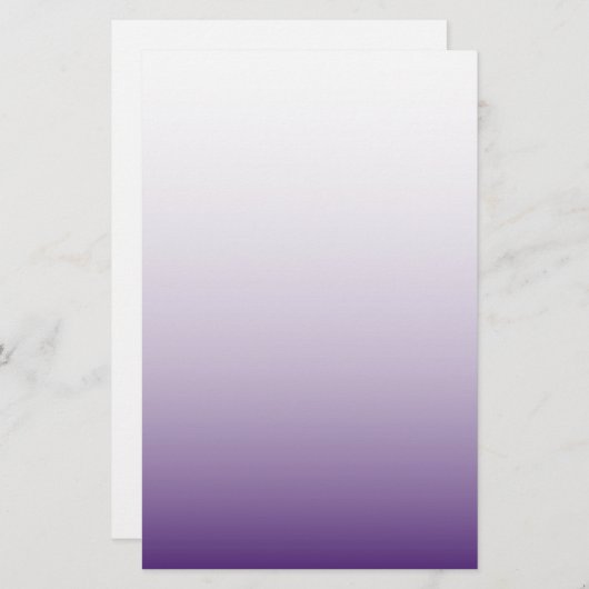 シックガーリーミニマルグラデーション薄紫ラベンダーパープル 便箋 (正面/裏面)