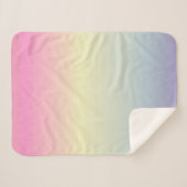シックガーリーユニコーンピンク紫パステル虹 シェルパブランケット (正面(横))
