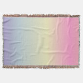 シックガーリーユニコーンピンク紫パステル虹 スローブランケット (正面)