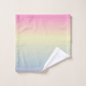 シックガーリーユニコーンピンク紫パステル虹 バスタオルセット (ウォッシュタオル)