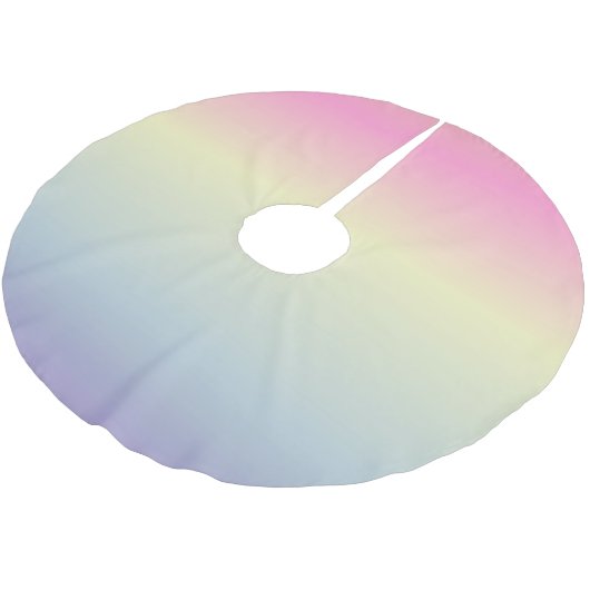 シックガーリーユニコーンピンク紫パステル虹 ブラッシュドポリエステルツリースカート (アングル)