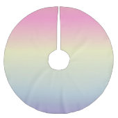 シックガーリーユニコーンピンク紫パステル虹 ブラッシュドポリエステルツリースカート (正面)