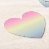 シックガーリーユニコーンピンク紫パステル虹 ペーパーコースター (アングル)