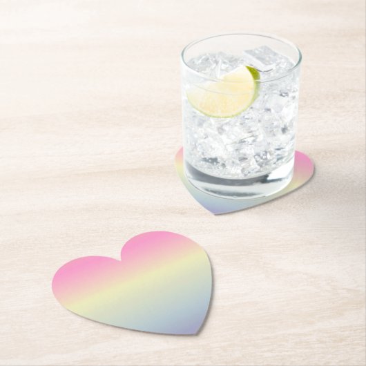 シックガーリーユニコーンピンク紫パステル虹 ペーパーコースター (インサイチュ)