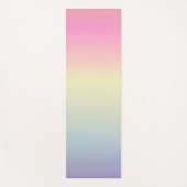 シックガーリーユニコーンピンク紫パステル虹 ヨガマット (正面)