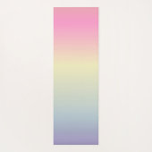 シックガーリーユニコーンピンク紫パステル虹 ヨガマット (裏面)