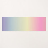 シックガーリーユニコーンピンク紫パステル虹 ヨガマット (正面(横))