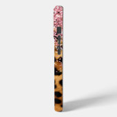 シックガーリーレオパードピンク金ゴールドグリッターラブ Case-Mate iPhoneケース (裏面 / 左)