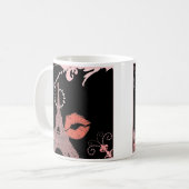 シックガーリーレトロファッションパリエッフェルタワー コーヒーマグカップ (正面左)