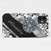 シックガーリーヴィンテージダマパーソナライズされたスク Case-Mate iPhoneケース (裏面(横))