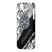 シックガーリーヴィンテージダマパーソナライズされたスク Case-Mate iPhoneケース (裏面左)