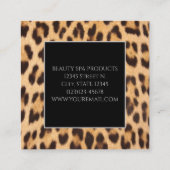 シックガーリー美しいヘアサロンスパレオパード印刷 スクエア名刺 (裏面)