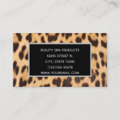 シックガーリー美しいヘアサロンスパレオパード印刷 名刺 (裏面)